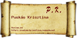 Puskás Krisztina névjegykártya